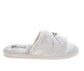 Badgley Mischka Women’s Plush Slippers Cozy Faux Fur Open-Toe House Slippers with Bow Detail (Adults)