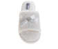 Badgley Mischka Women’s Plush Slippers Cozy Faux Fur Open-Toe House Slippers with Bow Detail (Adults)