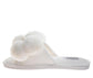 Badgley Mischka Women’s Plush Pom-Pom Slippers  Cozy Open-Toe Slide House Shoes (Adults)
