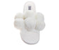 Badgley Mischka Women’s Plush Pom-Pom Slippers  Cozy Open-Toe Slide House Shoes (Adults)