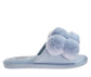 Badgley Mischka Women’s Plush Pom-Pom Slippers  Cozy Open-Toe Slide House Shoes (Adults)