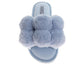 Badgley Mischka Women’s Plush Pom-Pom Slippers  Cozy Open-Toe Slide House Shoes (Adults)