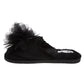 Badgley Mischka Women’s Plush Floral Slippers  Cozy Open-Toe House Slides with 3D Flower Detail (Adults)