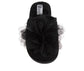 Badgley Mischka Women’s Plush Floral Slippers  Cozy Open-Toe House Slides with 3D Flower Detail (Adults)