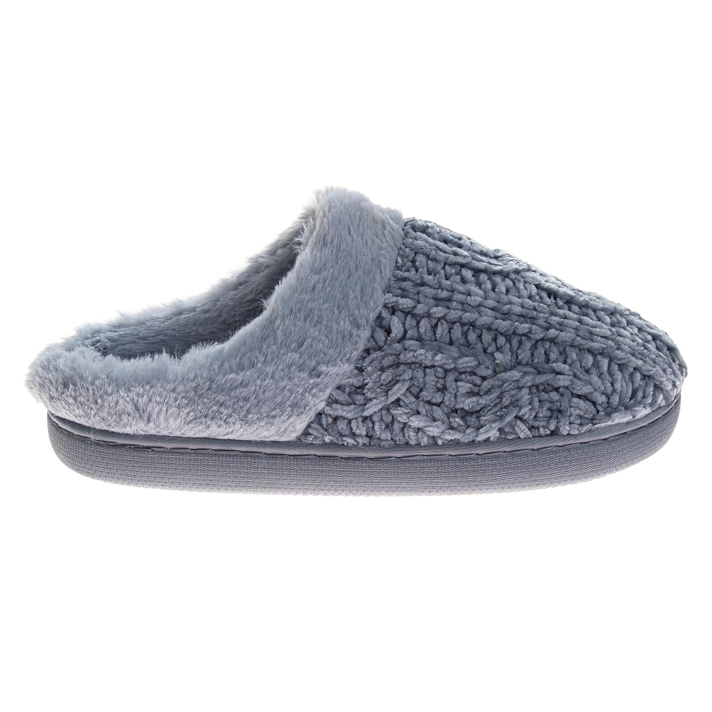 Badgley Mischka Women’s Knit House Slippers, Plush Lined Slip-On (Adults)
