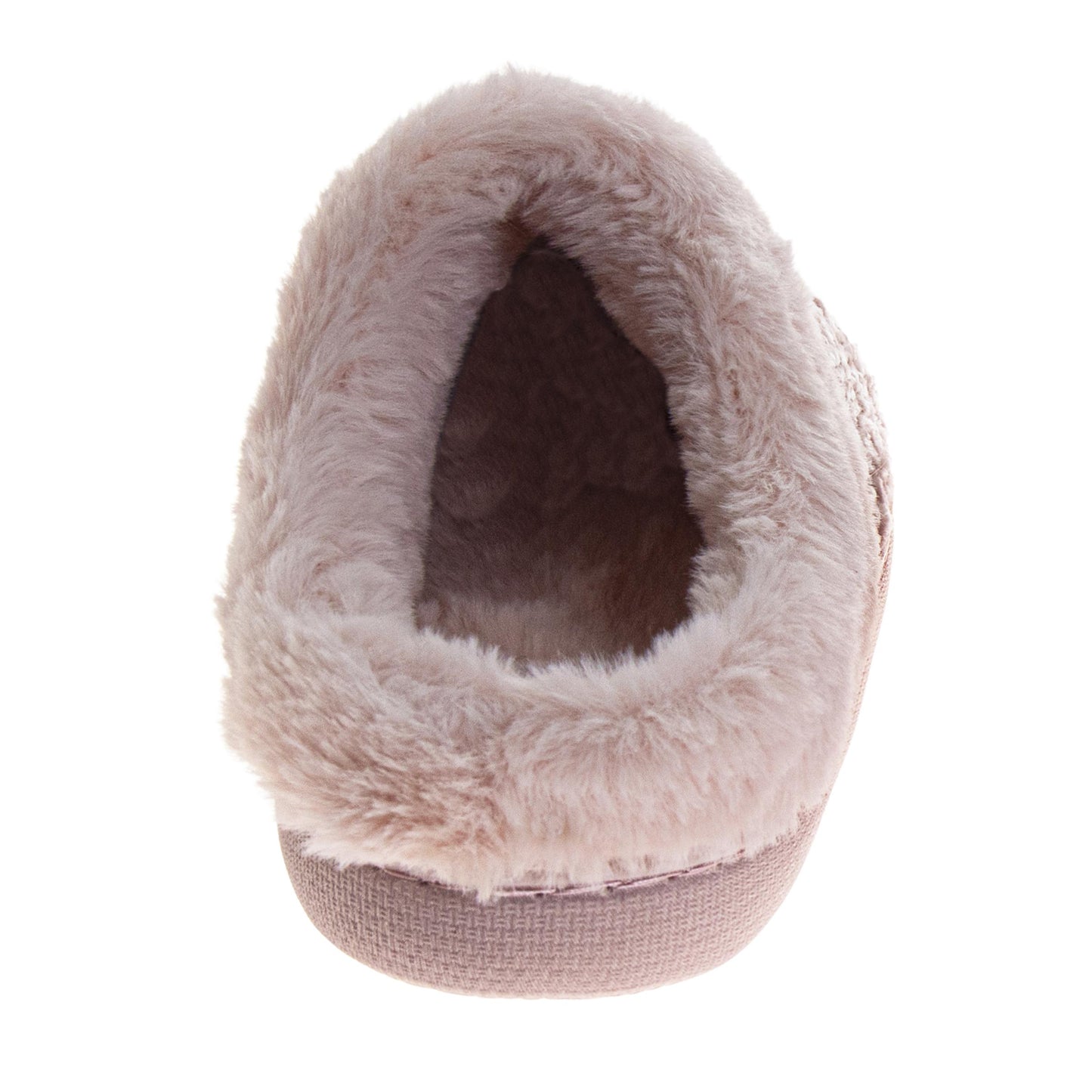 Badgley Mischka Women’s Knit House Slippers, Plush Lined Slip-On (Adults)
