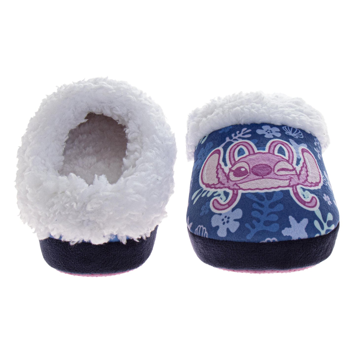 Disney Lilo & Stitch Girls' Plush House Slippers, Soft Cozy Indoor Slippers Featuring Stitch & Angel (Toddler/Little Kid)
