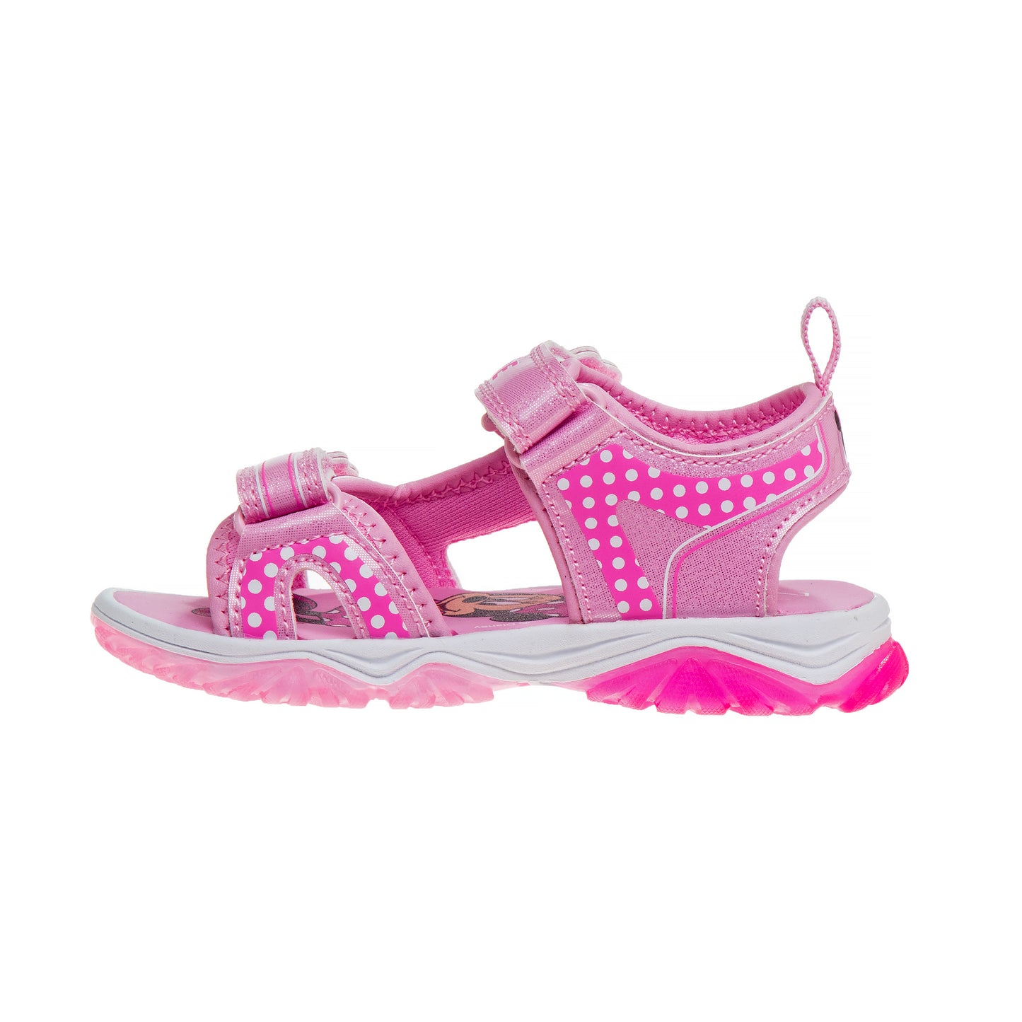 Disney Minnie Mouse Girls' Light-Up Sandals - Fun, Colorful, and Comfortable Footwear (Toddler – Little Kid)