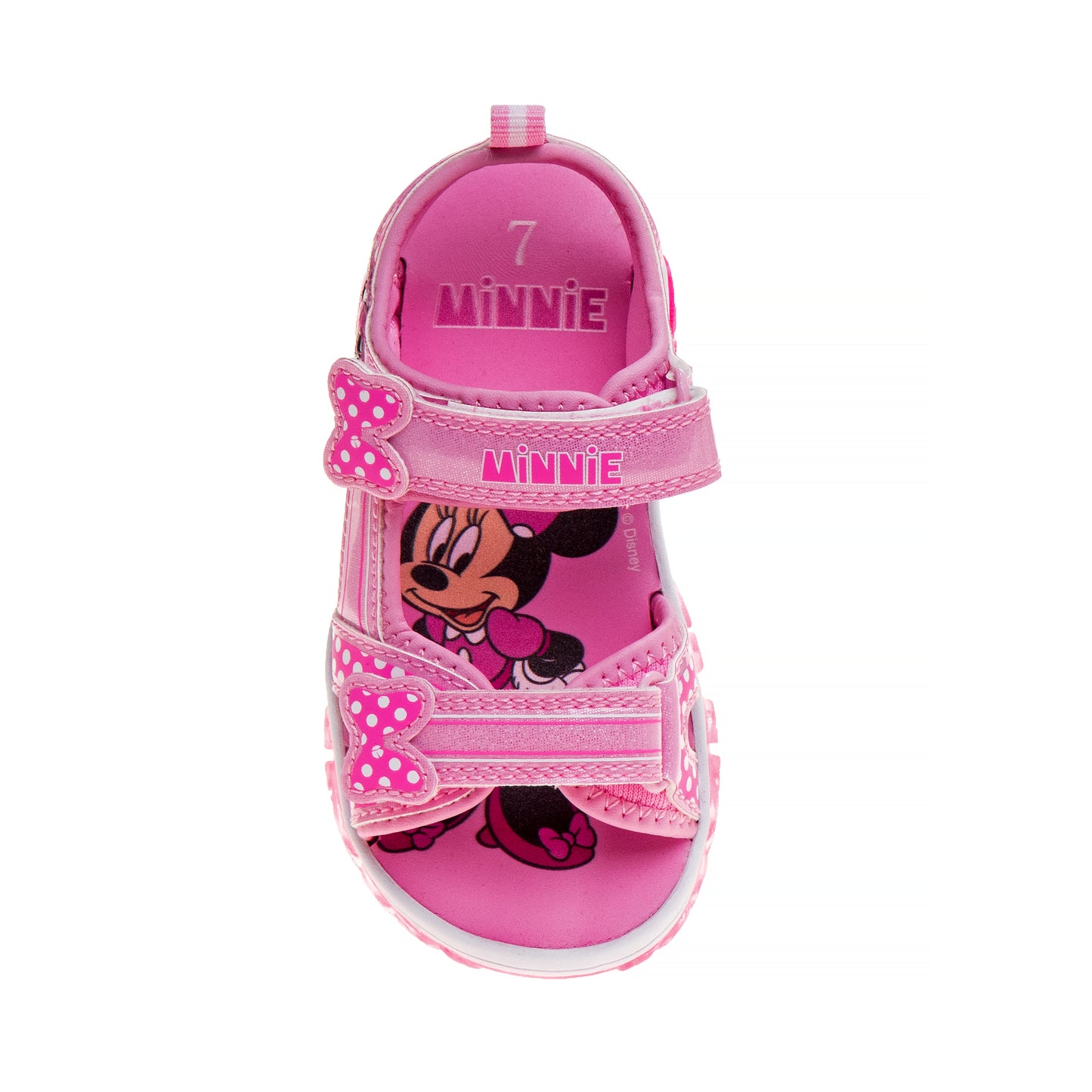 Disney Minnie Mouse Girls' Light-Up Sandals - Fun, Colorful, and Comfortable Footwear (Toddler – Little Kid)