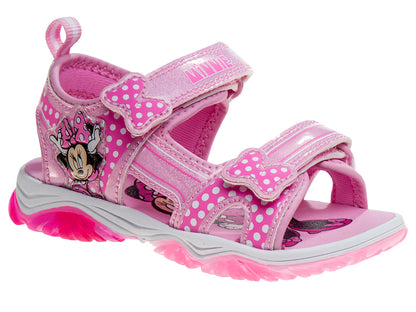 Disney Minnie Mouse Girls' Light-Up Sandals - Fun, Colorful, and Comfortable Footwear (Toddler – Little Kid)