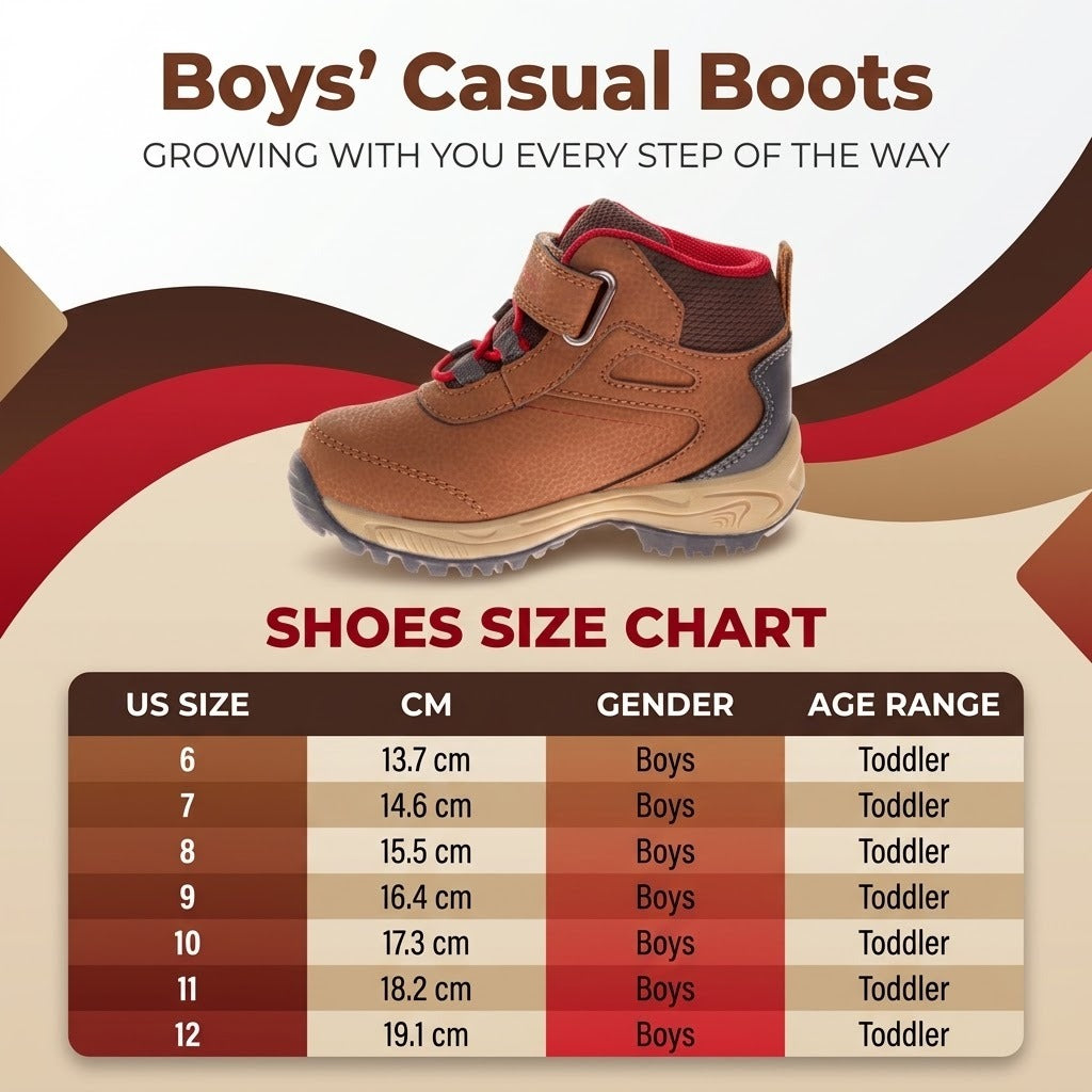 Disney Pixar Cars Lightning McQueen Boys' Casual Boots - Stylish, Comfortable, and Fun Footwear (Toddler – Little Kid)