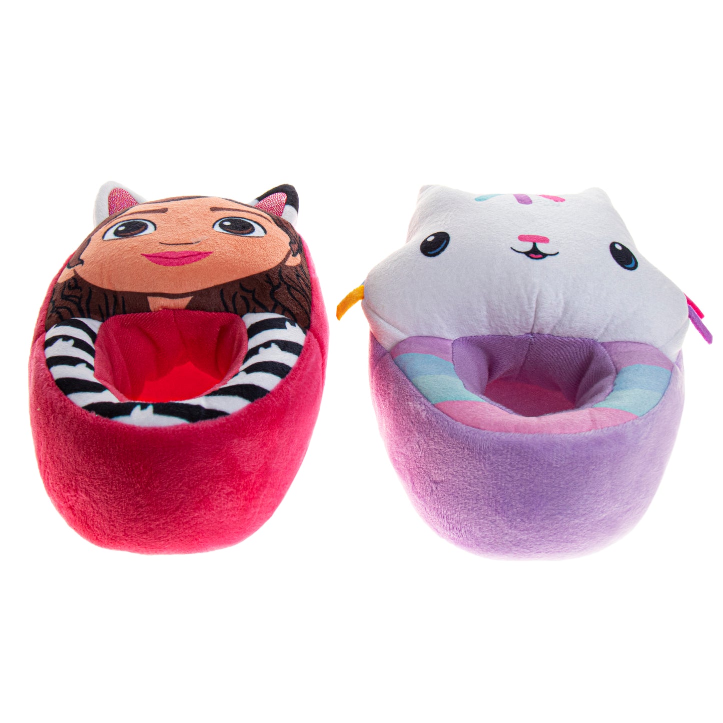 Gabby's Dollhouse Girls' Pandy Paws Plush Slippers, Cozy Fuzzy Indoor House Shoes (Toddler/Little Kid/Big Kid)