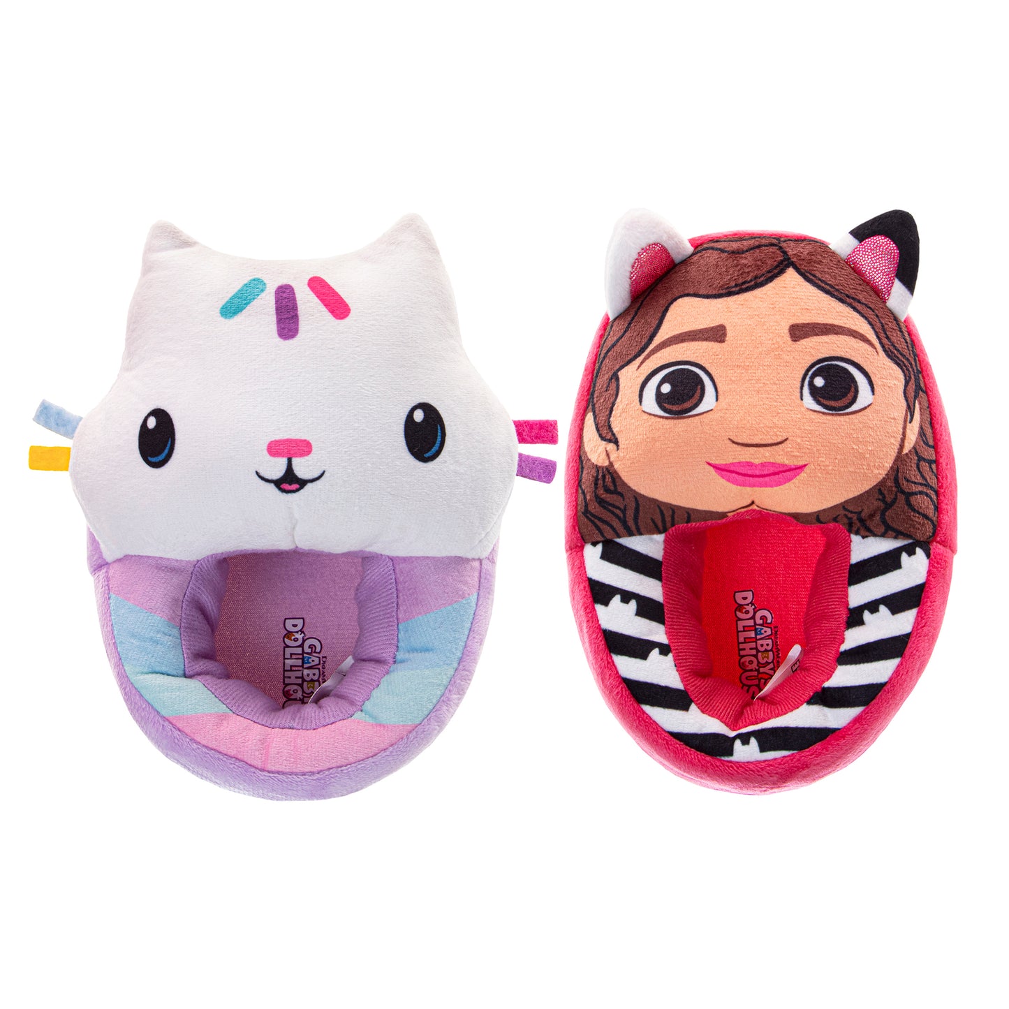 Gabby's Dollhouse Girls' Pandy Paws Plush Slippers, Cozy Fuzzy Indoor House Shoes (Toddler/Little Kid/Big Kid)