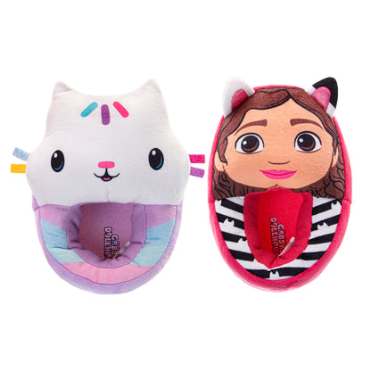 Gabby's Dollhouse Girls' Pandy Paws Plush Slippers, Cozy Fuzzy Indoor House Shoes (Toddler/Little Kid/Big Kid)