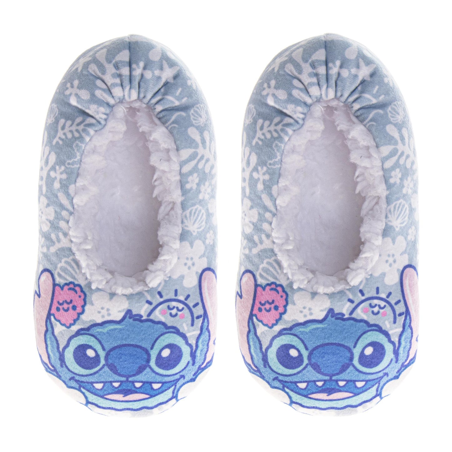 "Disney Stitch Slippers for Girls  Stitch Design Blue Warm Soft Fleece Padded Sole (Toddler/Little Kid)