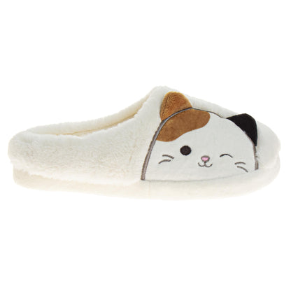 Squishmallows Cameron the Cat House Slippers Women's  Plushy Comfy Soft Cozy Warm Indoor Wear (Adult)