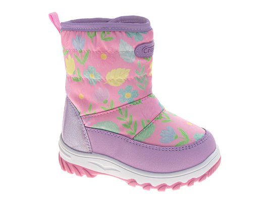 Crayola™ Girls Floral Winter Snow Boots  Water-Resistant Insulated Pull-On Boots (Todder/Little Kids)