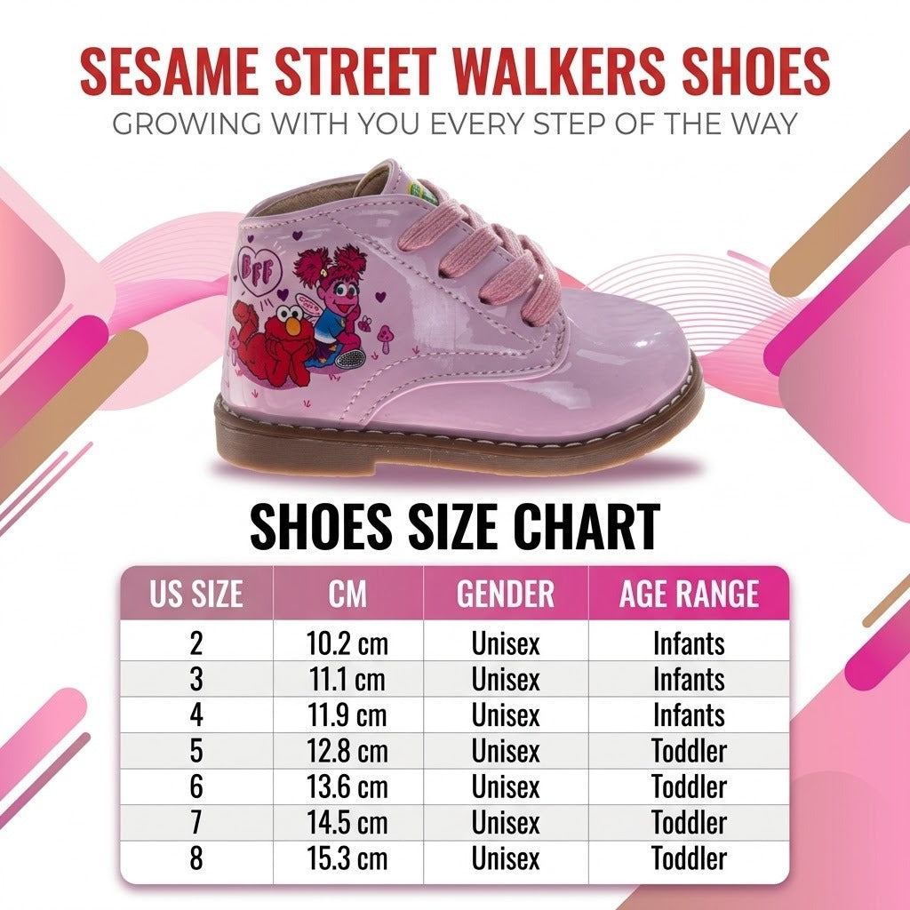 Sesame Street Infant Walking Shoes Baby Abby Cadabby Patent First Walker Boots (Infant/Toddler)