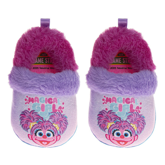Sesame Street Abby Cadabby Kids' Slippers  Soft Comfortable Plush SlipOns (Toddler)
