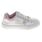 Badgley Mischka Glitter Stars Lace-Up Sneakers Girls - Glamorous Fashion Forward Sparkle Detail High Shine Athleisure (Little Kid â€“ Big Kid)