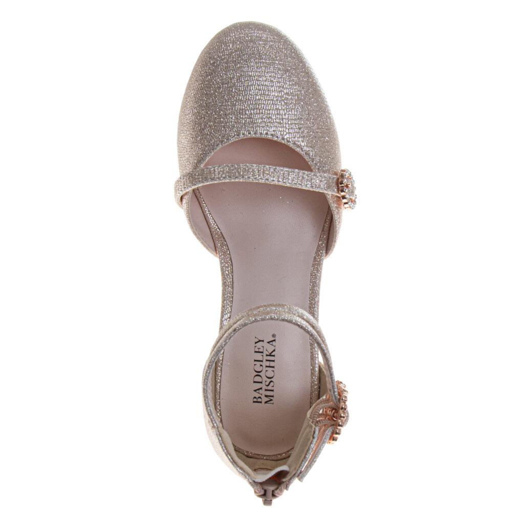 Badgley Mischka Dress Shoes Girls'  Elegant Sparkle Formal Occasion Fashion Forward Comfort Fit (Little Kid / Big Kid)