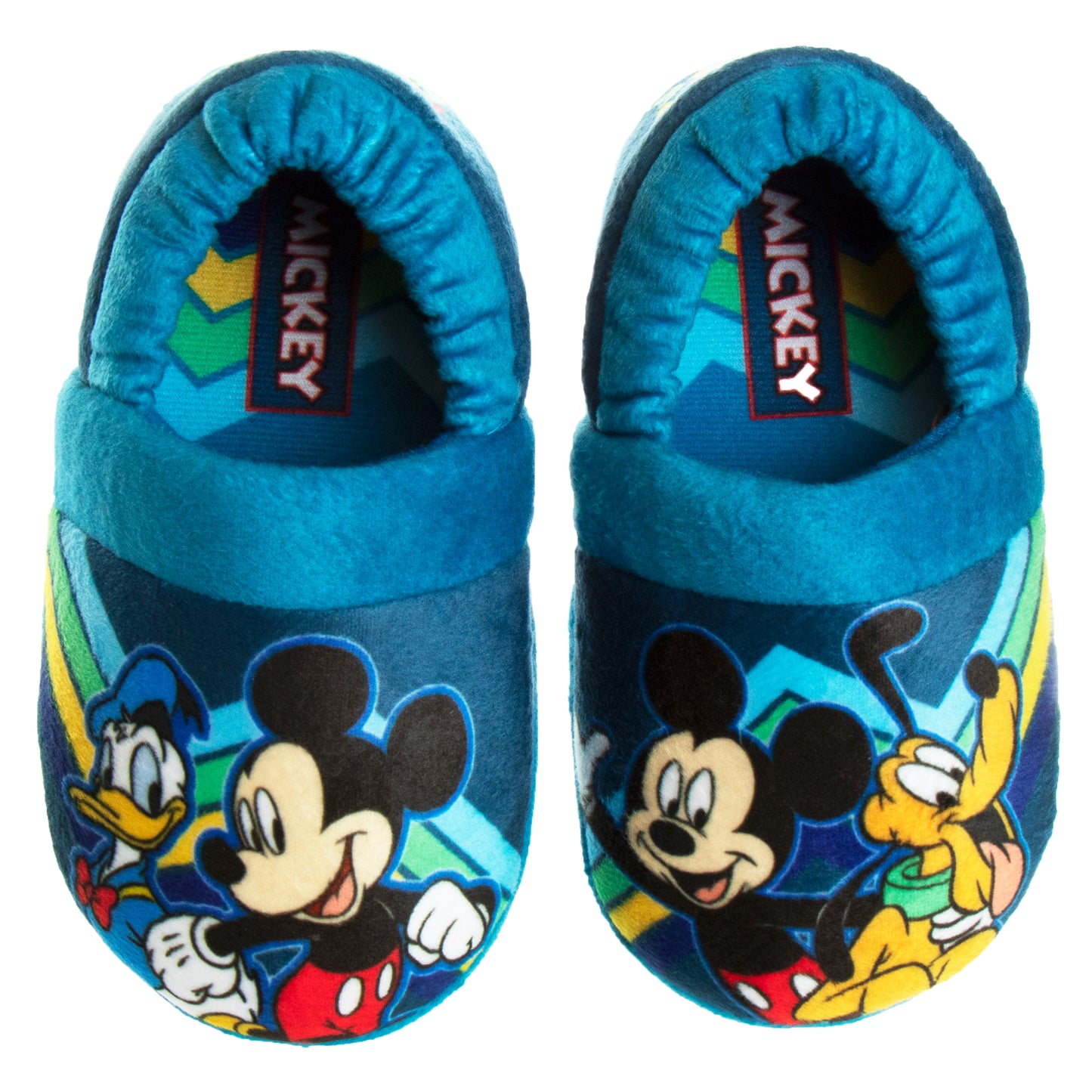 Disney Mickey Mouse Slippers Toddler Boys  SlipOn Cozy Warm Soft Plush Indoor Wear Relax & Play (Toddler / Little Kids)