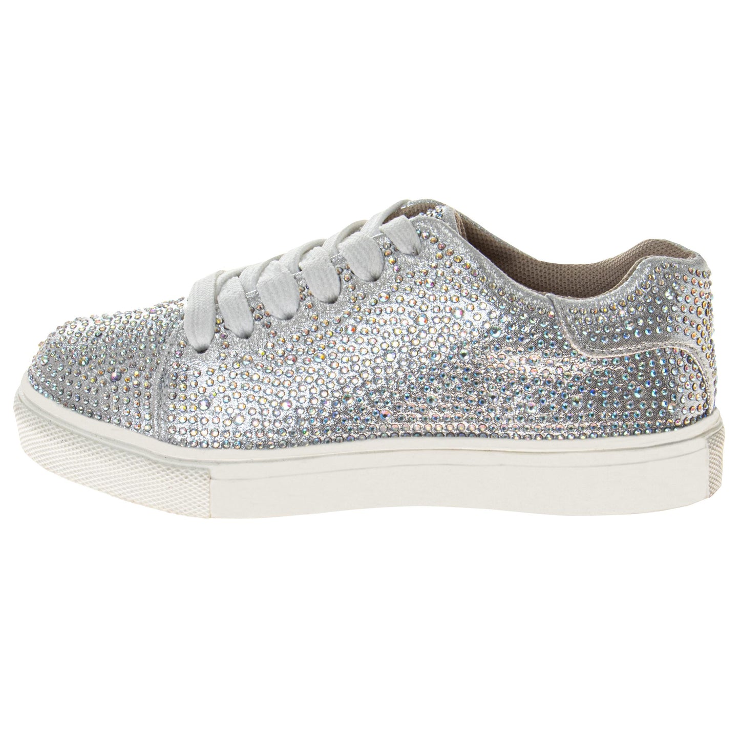 Badgley Mischka Glitzy Sneakers Girls'  Sparkly Fashion Forward Stylish Everyday Wear Comfort Fit Durable (Little Kid / Big Kid)