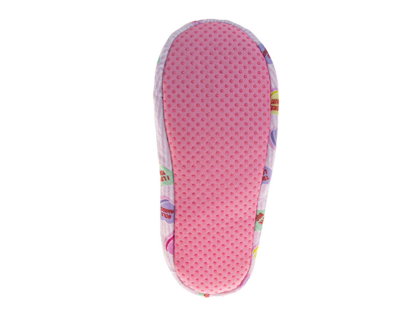 Sweethearts Soft Plush Pink Slippers Girls'  Heart Pattern Cozy Warm Indoor Wear NonSlip Sole (Little Kid / Big Kid)