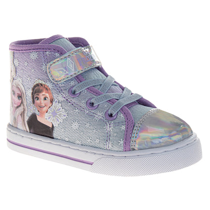 Frozen High-Top Hook and Loop Girls Canvas Sneakers (Toddler)