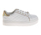Badgley Mischka Girls' Fashion Lace-Up Low Top Sneakers with Metallic Accents (Little Kids/Big Kids)