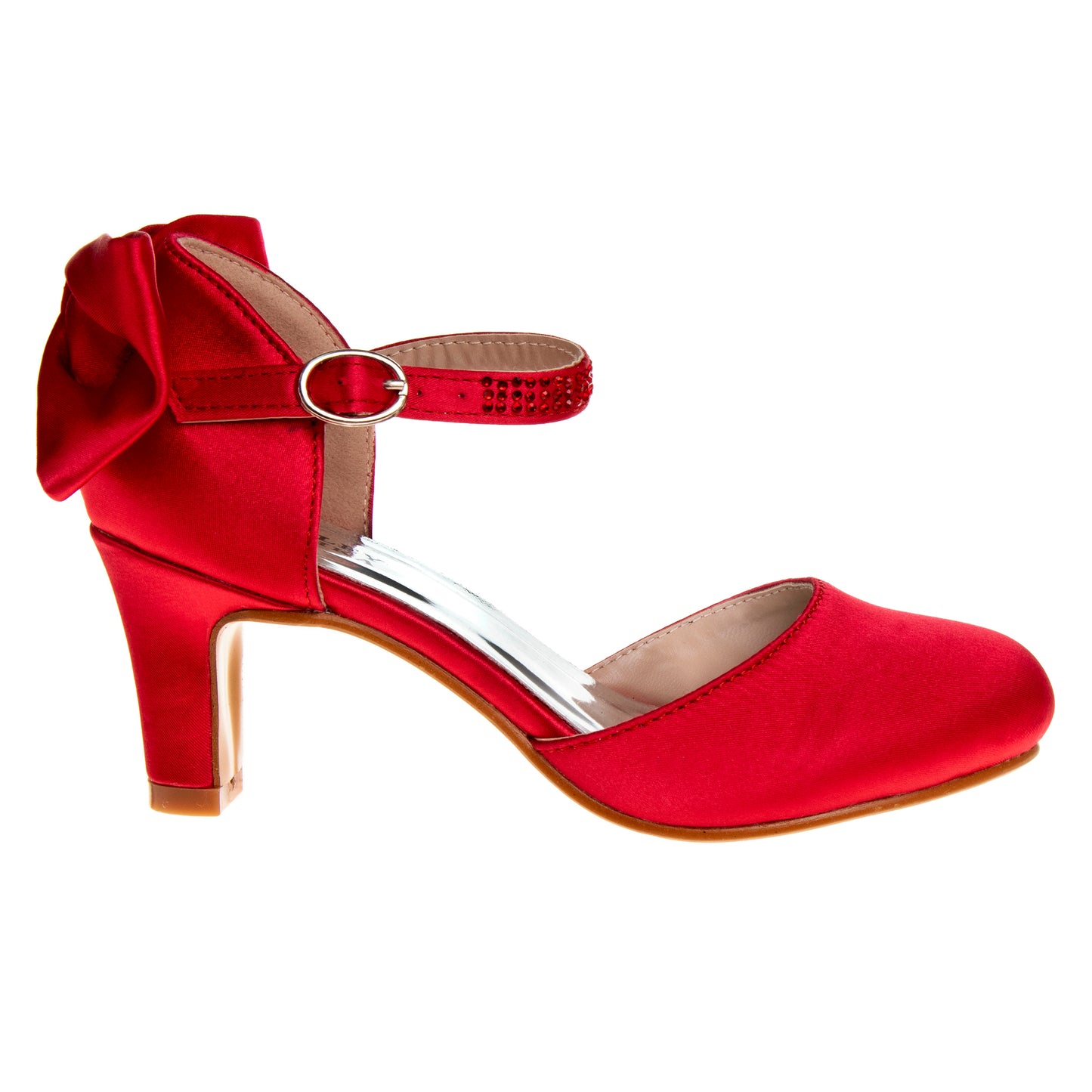 Badgley Mischka Heel Dress Shoes for Girls / Elegant Formal Comfort Design with Buckle Closure (Little Kid / Big Kid)