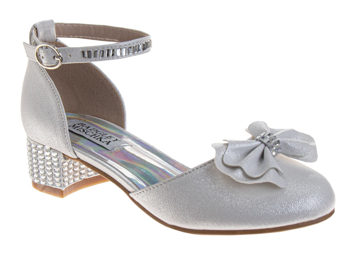 Badgley Mischka Dress Shoes Girls'  Elegant Sparkle Fashion Forward Comfort Fit (Little Kid / Big Kid)