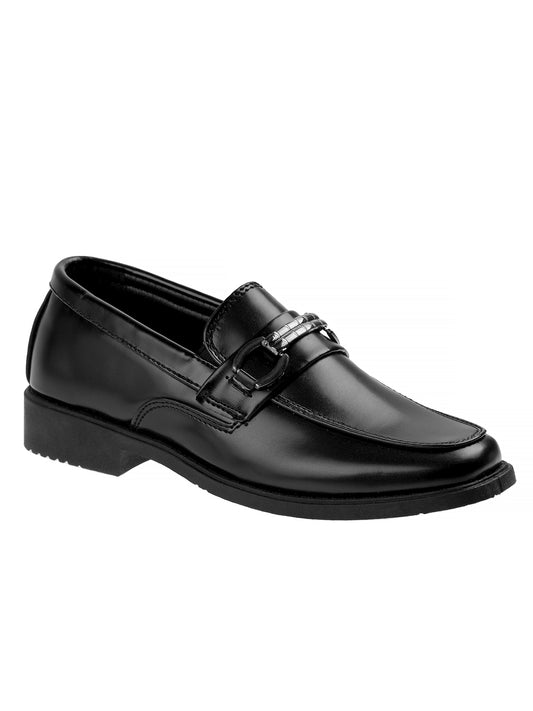 Josmo Boys' Slip-On Oxford Dress Shoes â€“ Classic Formal Loafers with Metal Bit Accent(Little Kid / Big Kid)