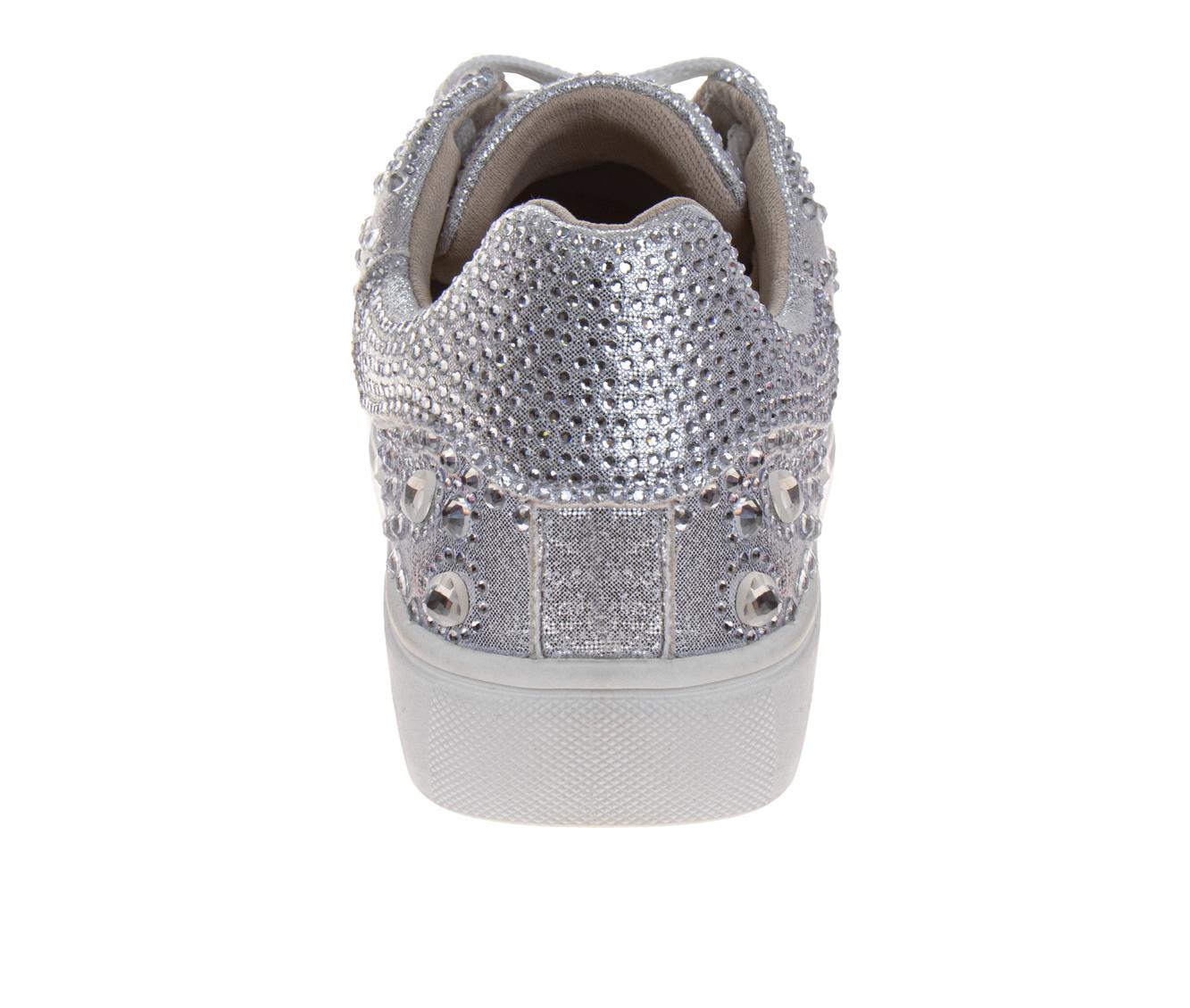 Badgley Mischka Glitzy Sneakers Girls'  Sparkle Detail Fashion Forward Glamorous Casual Chic Comfort Fit (Little Kid / Big Kid)
