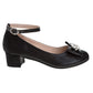 Badgley Mischka Low Heeled Dress Pumps Girls'  Elegant Stylish Formal Wear Comfort Heel Sparkle Detail (Little Kid / Big Kid)