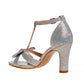 Badgley Mischka Kayla Heel Dress Sandals Girls'  Elegant Stylish Formal Occasion Fashion Forward Comfort Heel (Big Kid)
