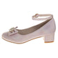 Badgley Mischka Low Heeled Dress Pumps Girls'  Elegant Stylish Formal Wear Comfort Heel Sparkle Detail (Little Kid / Big Kid)
