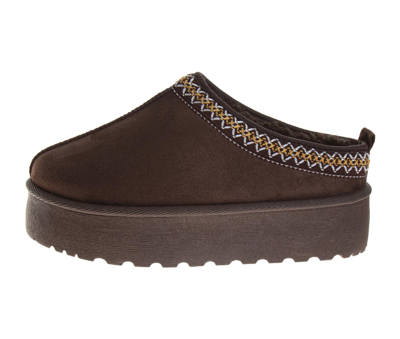 Avalanche Women's Platform Slippers Cozy Slip-On House Shoes with Soft Faux Fur Lining & Cushioned Sole (Adult)