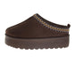 Avalanche Women's Platform Slippers Cozy Slip-On House Shoes with Soft Faux Fur Lining & Cushioned Sole (Adult)