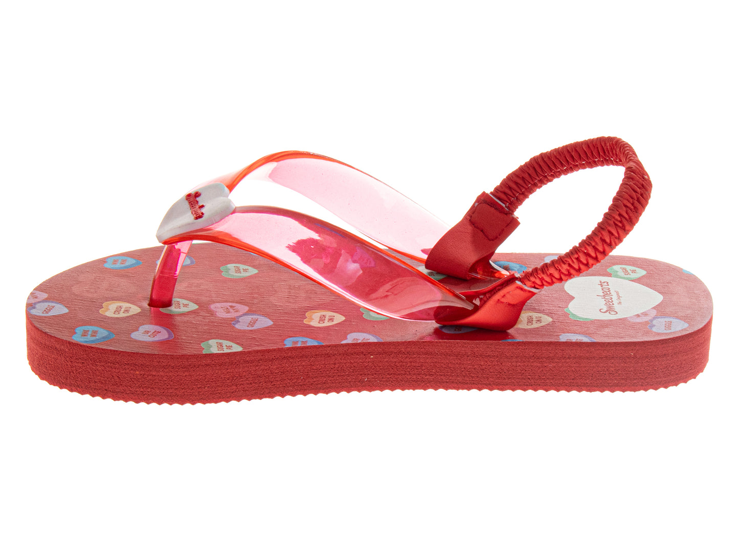 Sweethearts Girls Shoes, Girls Flip Flops, Thong Sandals - Kids Summer Beach & Pool Shoes, Slip On Red and White (Toddler/Little Kid)