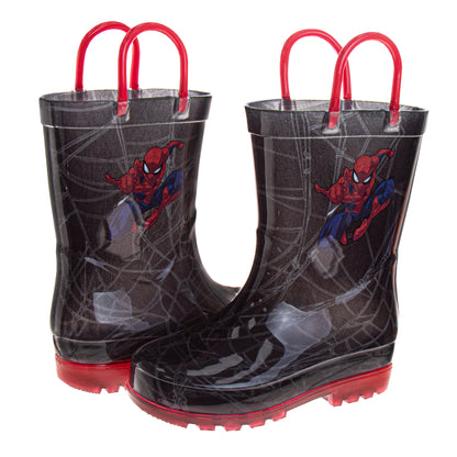 Josmo Boys Marvel Spider-Man Boots Ã¢â‚¬â€œ Waterproof Rubber Rainboots (Toddler)