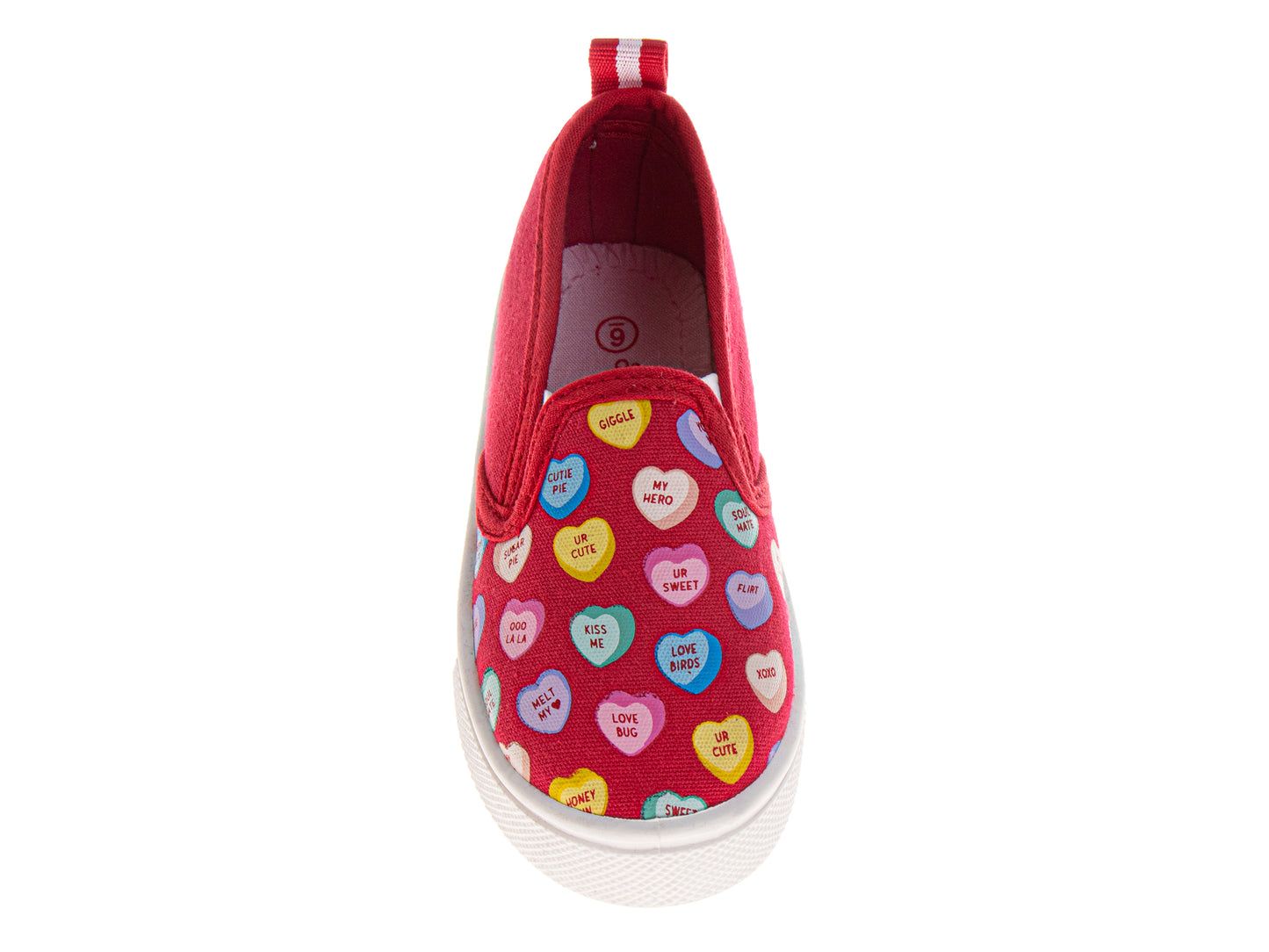 Sweethearts Conversation Hearts SlipOn Shoes Girls  Sweet Style Adorable Easy On/Off Casual Comfort NoLace Design (Toddler)