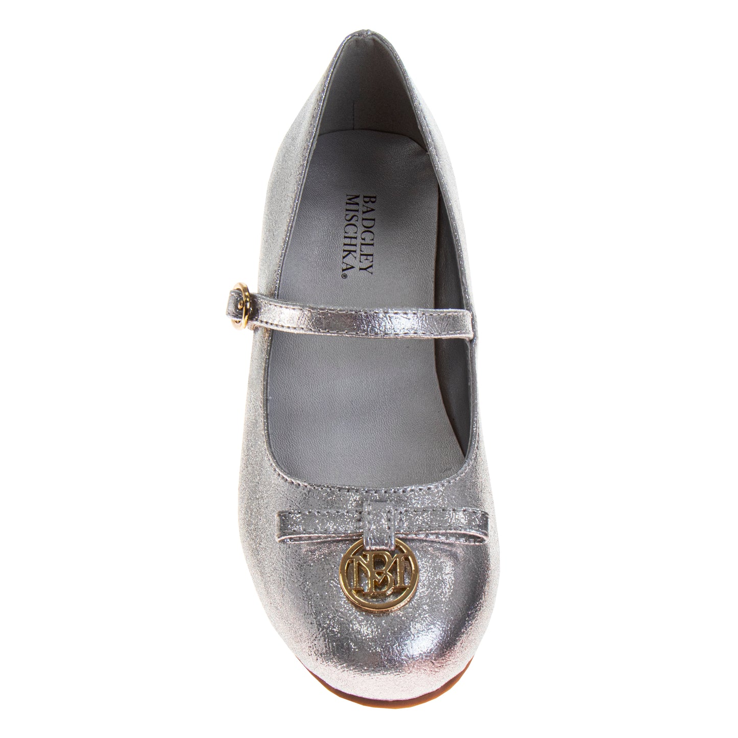 Badgley Mischka Girls' Glitter Mary Jane Heels, Classy Dress Shoes for Weddings, Parties, and Special Occasions (Little Kid/Big Kid)