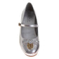 Badgley Mischka Girls' Glitter Mary Jane Heels, Classy Dress Shoes for Weddings, Parties, and Special Occasions (Little Kid/Big Kid)