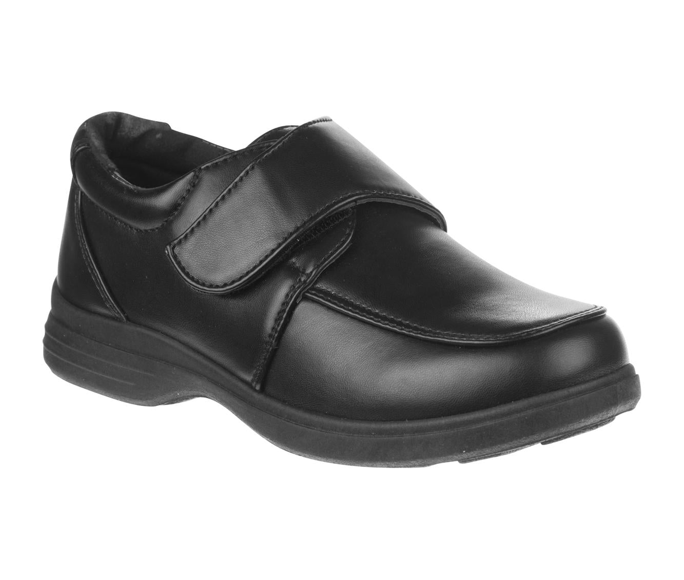 Josmo Boys' Hook & Loop School Shoes Uniform Dress Shoes with Easy Velcro Closure, Lightweight & Durable (Little Kid/Big Kid)