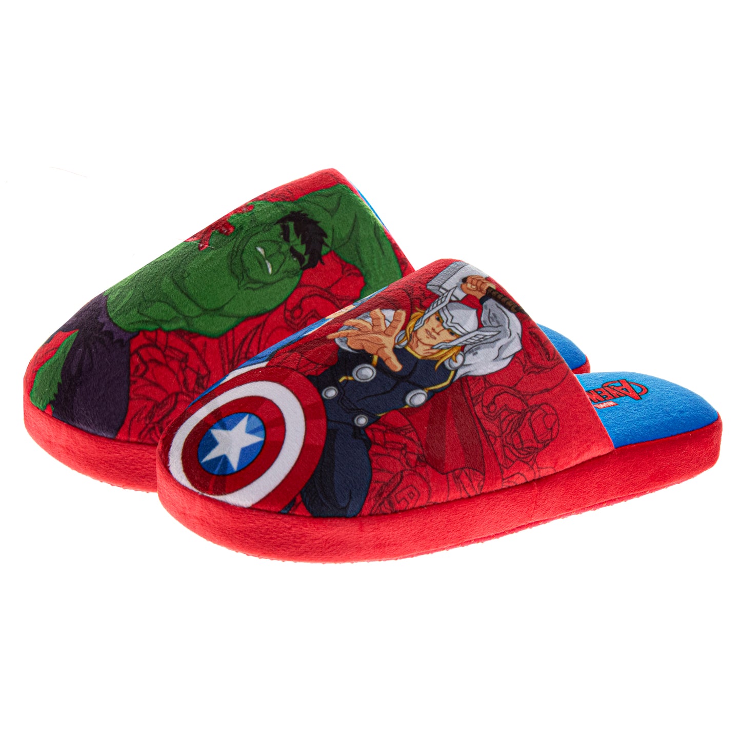 Avengers Slippers Captain America Hulk Thor IronMan Boys House Shoes Indoor Cozy Plush Slippers