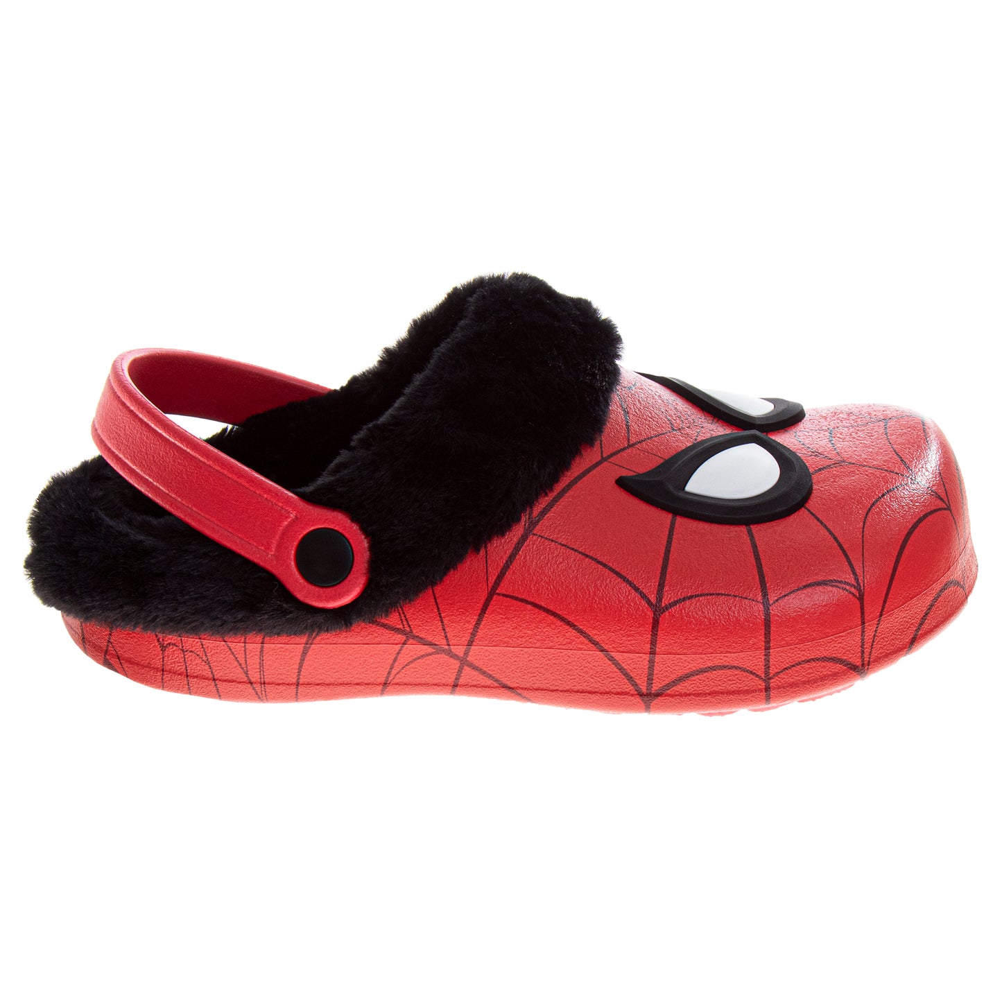 Spider-Man Fuzzy Fleece Lined Clogs for Boys Winter Warm Plush Garden Shoes