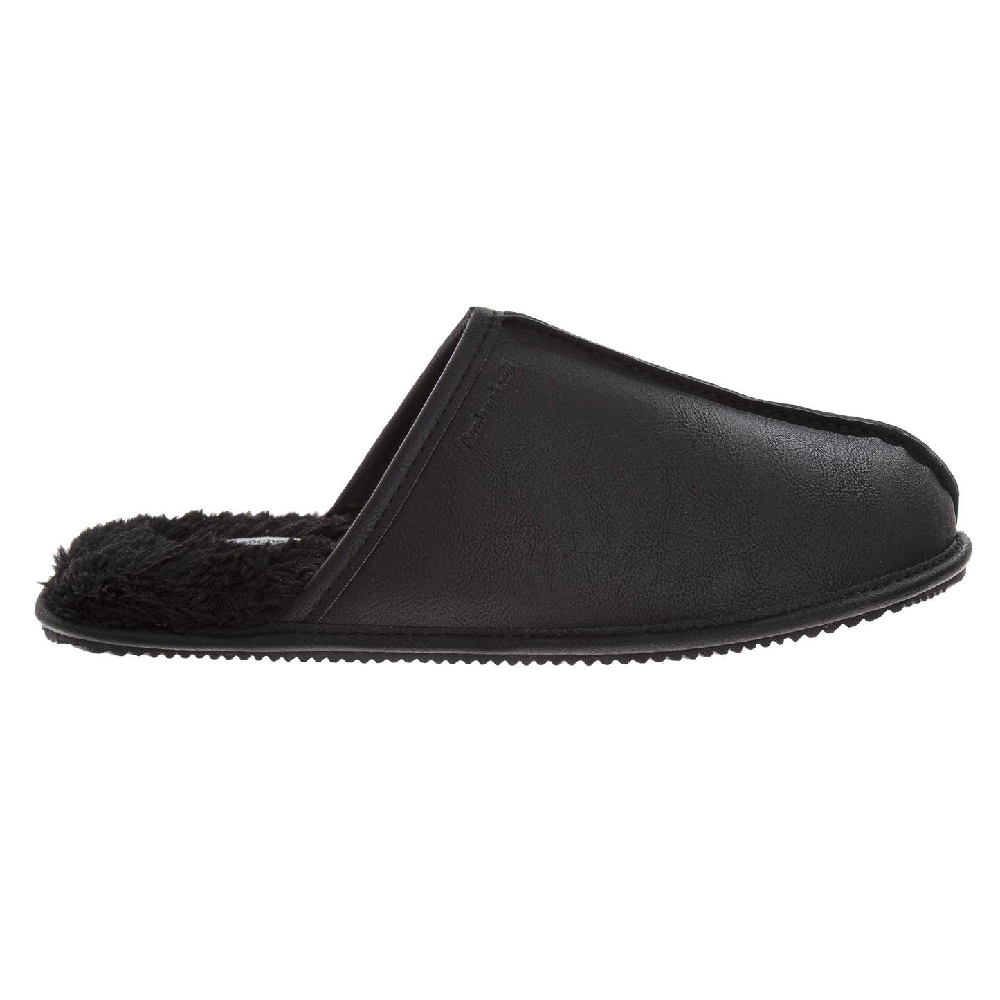 Avalanche Faux Leather Slippers Men's  Cozy Comfortable Warm House Shoes SlipOn Durable Sole (Adult)