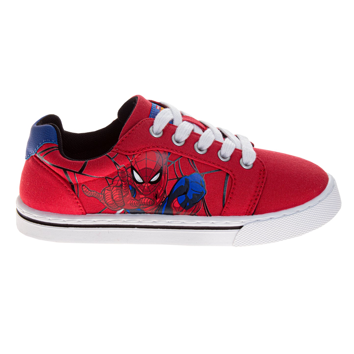 Marvel Spider-Man Boys' Lace-Up Canvas Sneakers, Casual Low-Top Shoes for Everyday Wear (Little Kid/Big Kid)