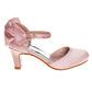 Badgley Mischka Heel Dress Shoes for Girls / Elegant Formal Comfort Design with Buckle Closure (Little Kid / Big Kid)
